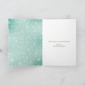 Modern Simple Snowy Green Merry-kerstfoto Feestdagen Kaart (Binnen)