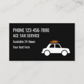 Modern Simple Taxi Service Visitekaartje (Voorkant)