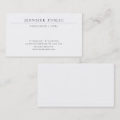 Modern Simple Template Elegant Luxury Paper Visitekaartje (Voorkant / Achterkant)