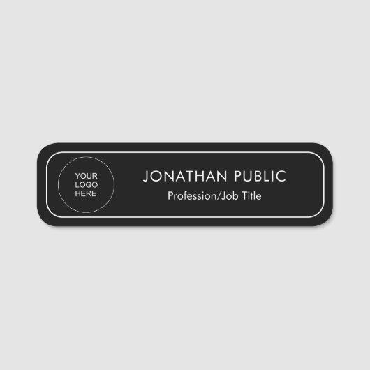 Modern Simple Template Upload Your Logo or Photo Naamplaatje (Voorkant)