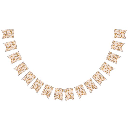 Modern Simple Terracotta Gold Terrazzo bunting Vlaggetjes (Alle)