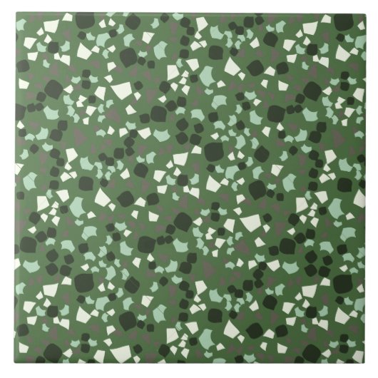 Modern Simple Terrazzo Green Tegel Tegeltje (Voorkant)