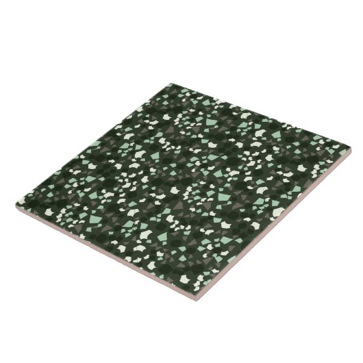 Modern Simple Terrazzo Green Tegel Tegeltje (Zijkant)