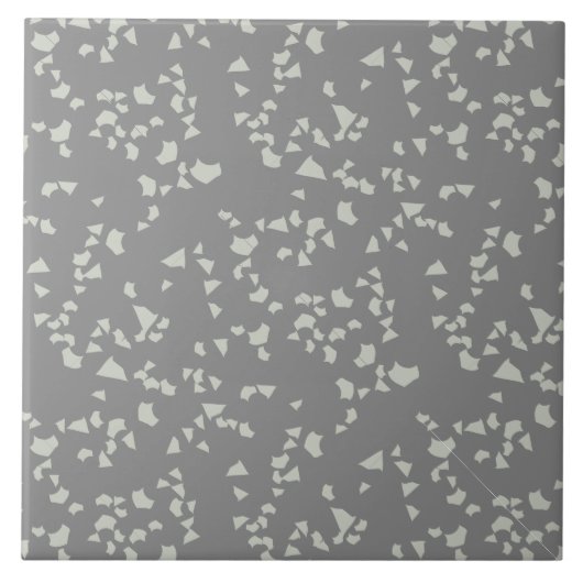 Modern Simple Terrazzo Grey White Tegel Tegeltje (Voorkant)