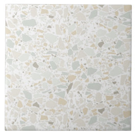 Modern Simple Terrazzo White Tile Tegeltje