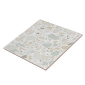 Modern Simple Terrazzo White Tile Tegeltje (Zijkant)