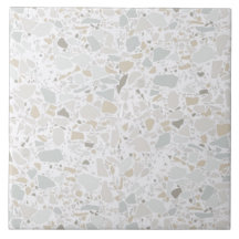 Modern Simple Terrazzo White Tile