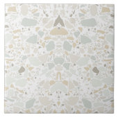 Modern Simple Terrazzo White Tile Tegeltje (Voorkant)