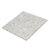 Modern Simple Terrazzo White Tile Tegeltje (Zijkant)