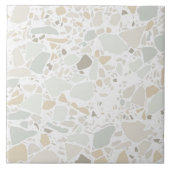 Modern Simple Terrazzo White Tile Tegeltje (Voorkant)