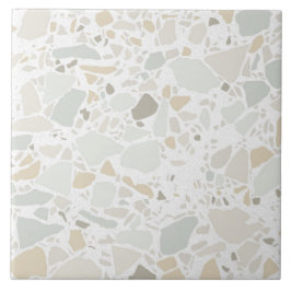 Modern Simple Terrazzo White Tile Tegeltje