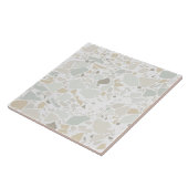 Modern Simple Terrazzo White Tile Tegeltje (Zijkant)