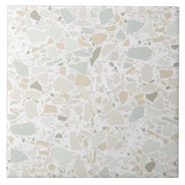 Modern Simple Terrazzo White Tile Tegeltje