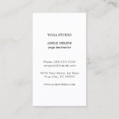 Modern Simple Texture Black Yellow Yoga Instructor Visitekaartje (Achterkant)
