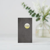 Modern Simple Texture Black Yellow Yoga Instructor Visitekaartje (Staand voorkant)