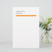 Modern Simple Trendy Minimalist Briefpapier (Staand voorkant)