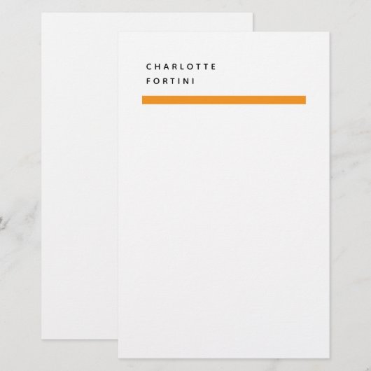 Modern Simple Trendy Minimalist Briefpapier (Voorkant / Achterkant)