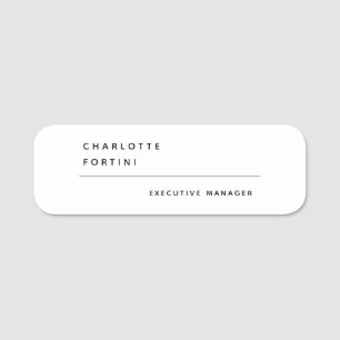 Modern Simple Trendy Minimalist Naamplaatje