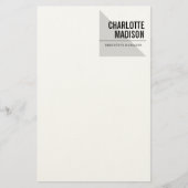 Modern Simple Trendy Minimalist Plain Briefpapier (Voorkant)