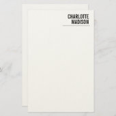 Modern Simple Trendy Minimalist Plain Briefpapier (Voorkant / Achterkant)