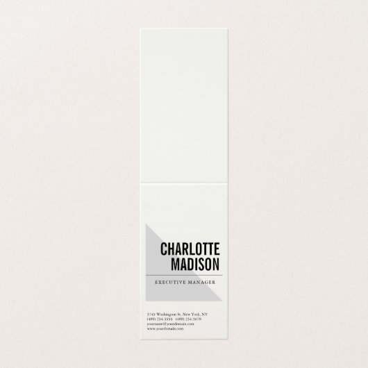 Modern Simple Trendy Minimalist Plain Cream Visitekaartje (Buitenkant ongevouwen)