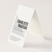 Modern Simple Trendy Minimalist Plain Cream Visitekaartje (Voorkant)