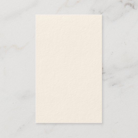 Modern Simple Trendy Minimalist Plain Cream Visitekaartje (Achterkant)