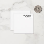 Modern Simple Trendy Minimalist Plain Notitiekaartje (Voorkant / Achterkant in situ)