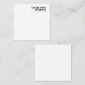 Modern Simple Trendy Minimalist Plain Notitiekaartje (Voorkant / Achterkant)