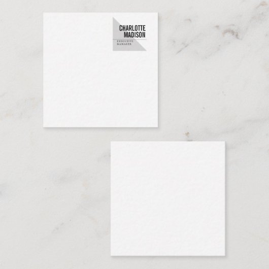 Modern Simple Trendy Minimalist Plain Notitiekaartje (Voorkant / Achterkant)