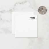 Modern Simple Trendy Minimalist Plain Notitiekaartje (Voorkant / Achterkant in situ)