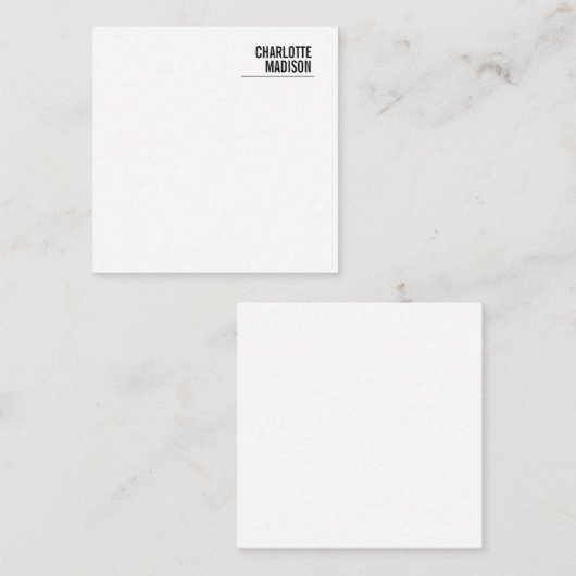 Modern Simple Trendy Minimalist Plain Notitiekaartje (Voorkant / Achterkant)