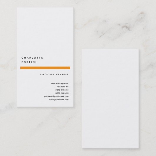 Modern Simple Trendy Minimalist Visitekaartje (Voorkant / Achterkant)