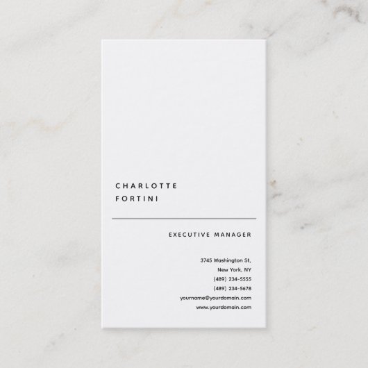 Modern Simple Trendy Minimalist Visitekaartje (Voorkant)