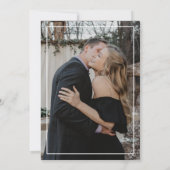 Modern simple typography 2 photo wedding kaart (Achterkant)