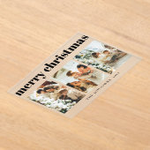 Modern Simple Typography Christmas Holiday Card Acryl Uitnodigingen (Laagn)