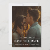 Modern Simple Typography Weddenfoto Save The Date (Voorkant)