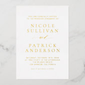 Modern Simple Typography Wedding Folie Uitnodiging (Voorkant)