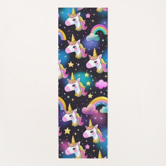 modern simple unicorn pattern workout for her yogamat (Voorkant)