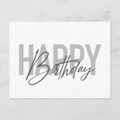 Modern, simple, urban, cool Happy Birthday Briefkaart (Voorkant)