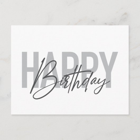 Modern, simple, urban, cool Happy Birthday Briefkaart (Voorkant)