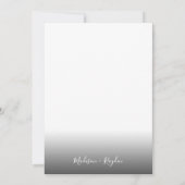 Modern Simple Vanilla Peach Monogram Foto Weddensc Kaart (Achterkant)