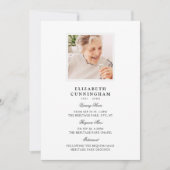 Modern Simple Viewing, Requiem, Interment Funeral Kaart (Voorkant)