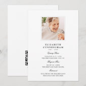 Modern Simple Viewing, Requiem, Interment Funeral Kaart (Voorkant / Achterkant)