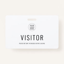 Modern Simple Visitor Pass Company Logo Badge