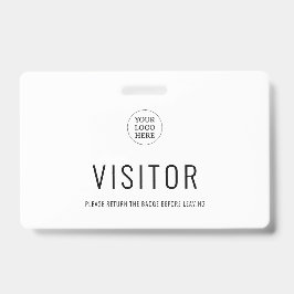 Modern Simple Visitor Pass Company Logo Badge