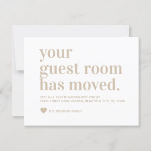 Modern Simple We hebben Beige Beige gastkamer verp Aankondiging