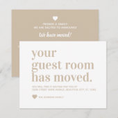 Modern Simple We hebben Beige Beige gastkamer verp Aankondiging (Voorkant / Achterkant)