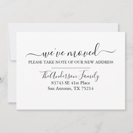 Modern Simple We hebben onze bewegende aankondigin Kaart (Voorkant)