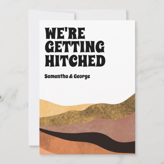 Modern Simple We krijgen gehitte Boho Wedding Save The Date (Voorkant)